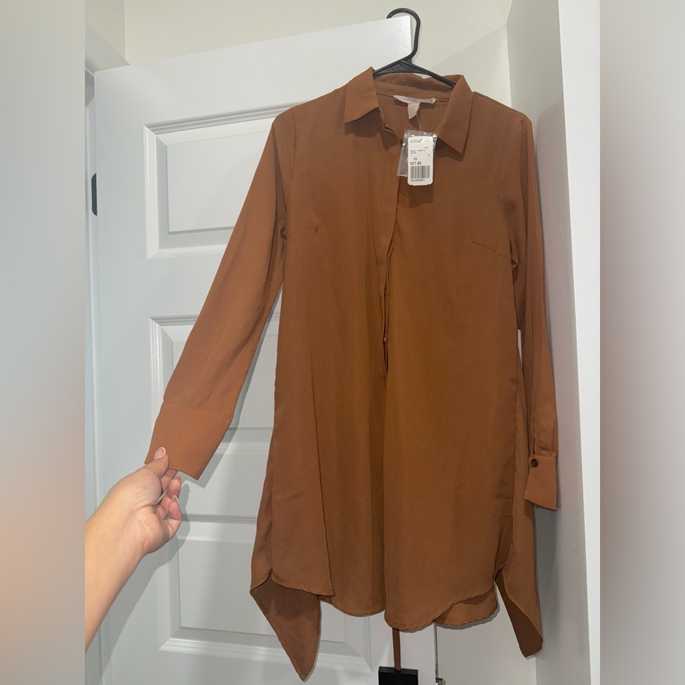 Forever 21 Coffee Brown Collared dress